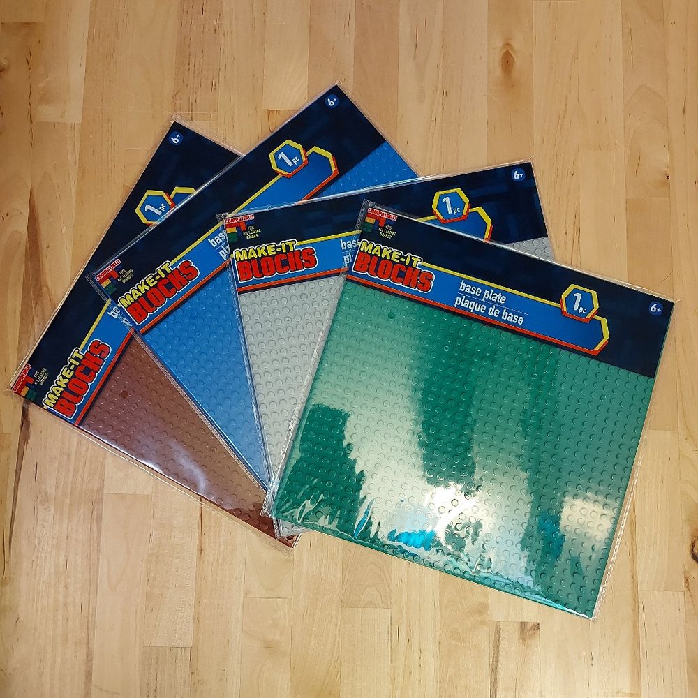 4x NIB Make-it Blocks Base Plates 10"x10" / 32x32 Stud - Lego Compatible